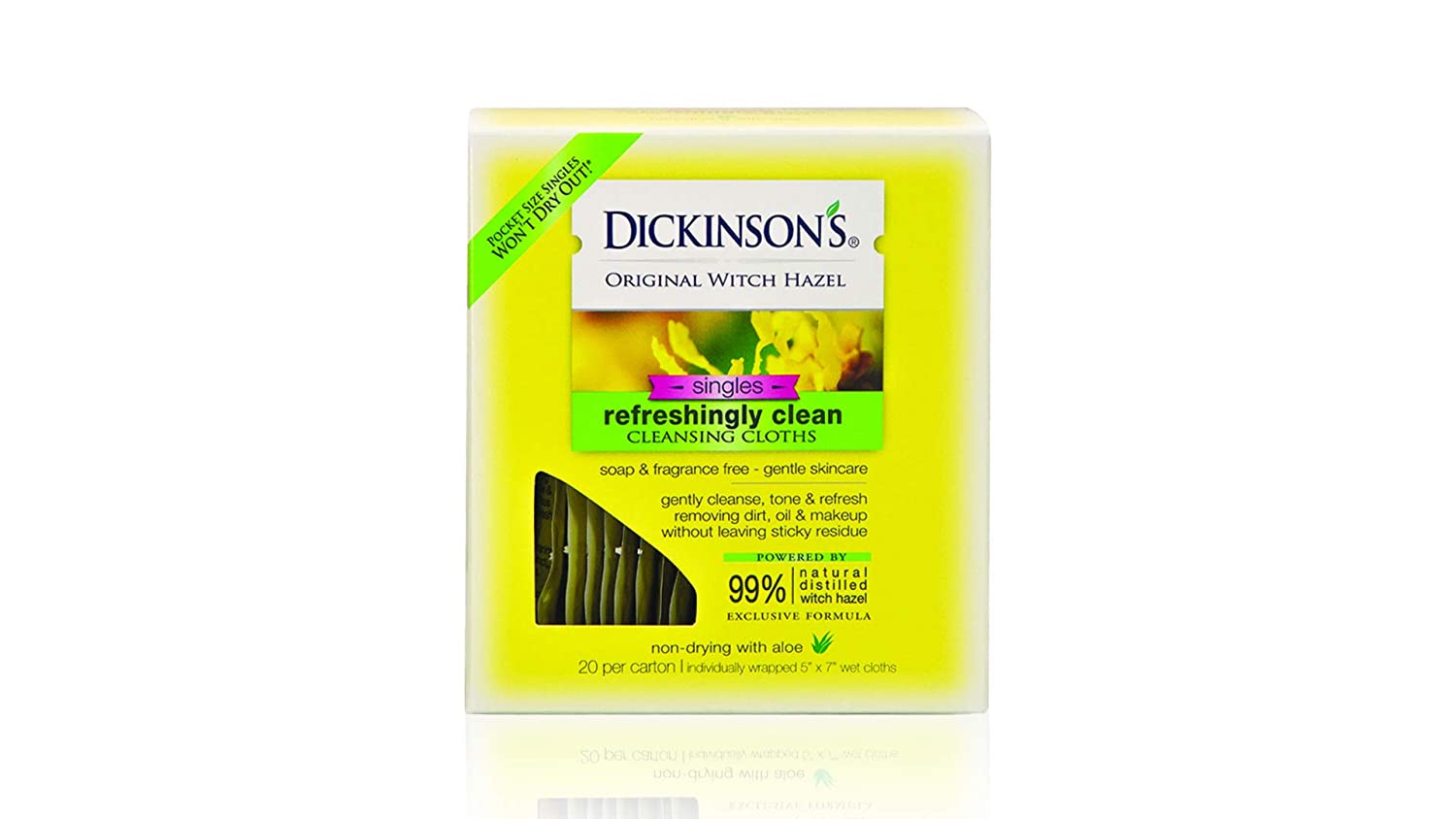 Dickinson's Original Witch Hazel Refreshingly Clean Towelettes 20 Each