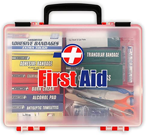 Rapid Care First Aid 81131 Premium 25 Person OSHA/ANSI Compliant Unitized First Aid Kit in Detachable Wall Mountable Poly Case